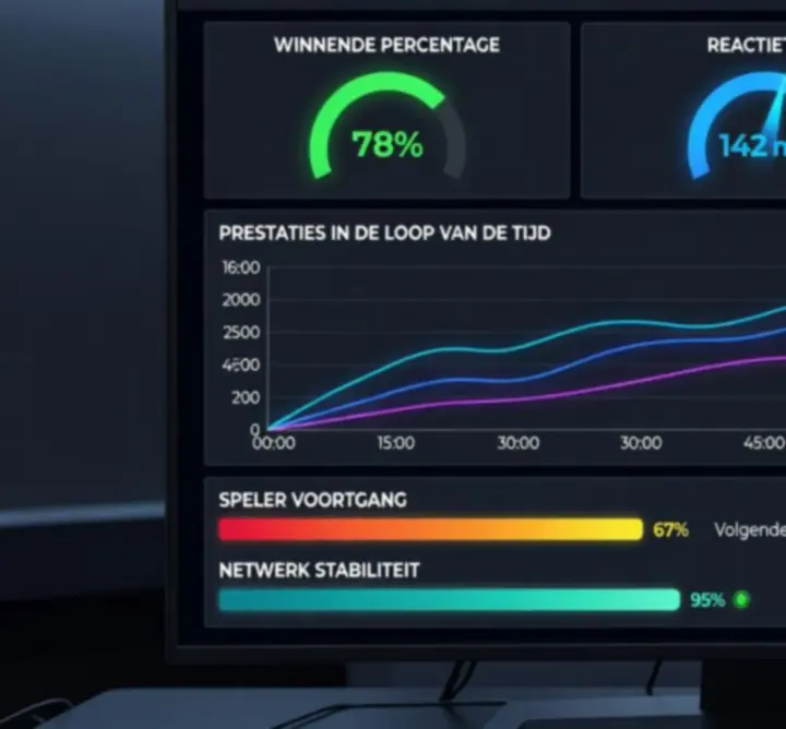 SMARTPLAYTRACK realtime statistieken dashboard met grafieken en prestatie-indicatoren.